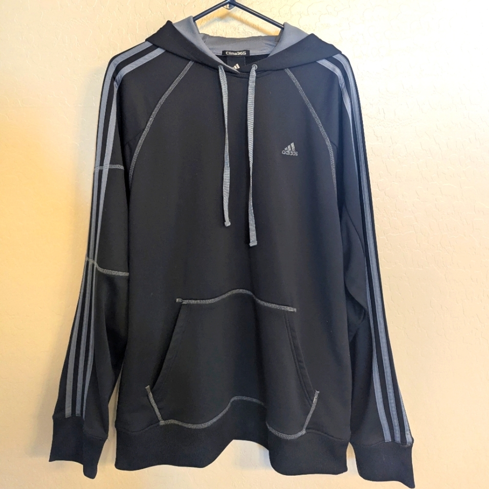 Adidas Climas 365 Black and Gray Hoodie for Men Size L